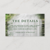 Informatie over de mooie website Waterfall Wedding Informatiekaartje (Voorkant)