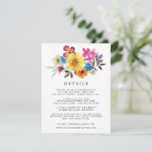 Informatie over de zomerwedstrijd Wildflower Boho Informatiekaartje (Staand voorkant)