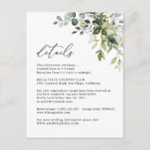 Informatie over Elegant Eucalyptus Greenery Informatiekaartje (Voorkant)
