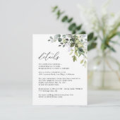 Informatie over Elegant Eucalyptus Greenery Informatiekaartje (Staand voorkant)