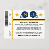 Informatie over football Ticket Weddenschap Informatiekaartje (Voorkant)