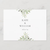 Informatie over Greenery Wedding Script Informatiekaartje (Achterkant)
