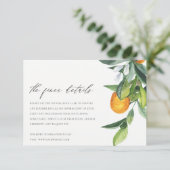 Informatie over het Citrus Oranje botanische boho  Informatiekaartje (Staand voorkant)