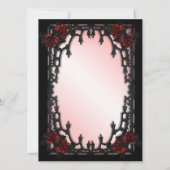 Informatie over het Gothic Bridal Shower-register Kaart (Achterkant)