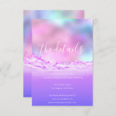 Informatie over Kaart bruiloft Details Pastels (Voorkant / Achterkant)