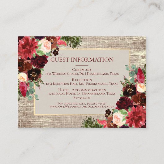 Informatie over kerstfeestelijke gebondenheid Boho Informatiekaartje (Voorkant)