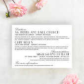 Informatie over kunst deco-bruiloft informatiekaartje