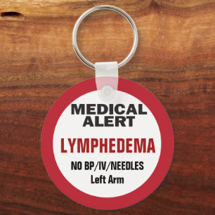 Informatie over medisch alarm Lymphedema Sleutelhanger