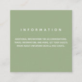 Informatie over Micro Wedding Sage Informatiekaartje (Voorkant)