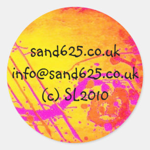 Informatie sticker- Hot Pink Abstract Design Ronde Sticker