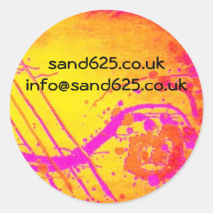 Informatie sticker- Hot Pink Abstract Design Ronde Sticker