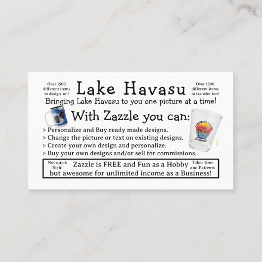 Informatie Visitekaartje (Achterkant)