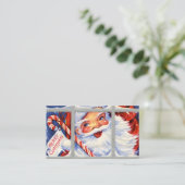 informatie voor retro Santa add Visitekaartje (Staand voorkant)