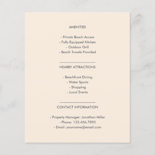 Informatieblad over vakantieverhuur en onroerend g (Achterkant)