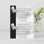 Informatieblad Witte Orchideeën 4 Kaart (Staand voorkant)