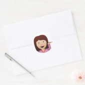 Informatiebureau Person Emoji Ronde Sticker (Envelop)