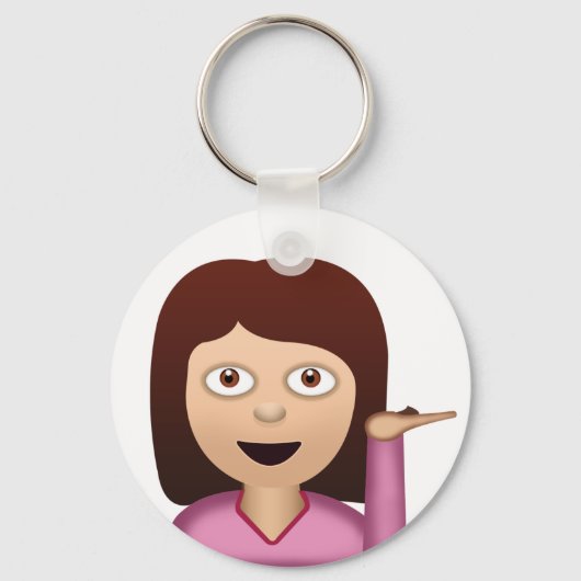 Informatiebureau Person Emoji Sleutelhanger (Voorkant)