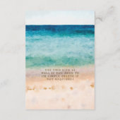 informatiekaart voor de bruiloft op het strand informatiekaartje (Achterkant)