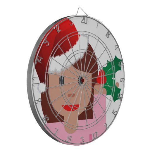 informatiemeisje over xmas emoji dartbord (Voorkant Links)