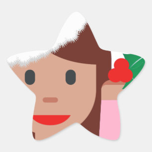 informatiemeisje over xmas emoji ster sticker