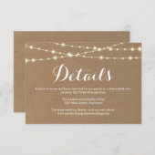 Informatienomsluitingskaart | Rustic Kraft Informatiekaartje (Voorkant / Achterkant)