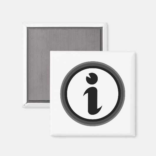 Informatiesymbool Magneet (Voorkant / Achterkant)