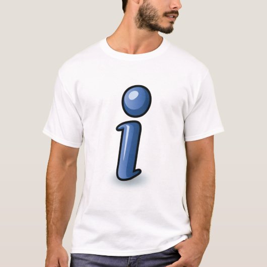 Informatiesymbool Mannen T-shirt (Voorkant)