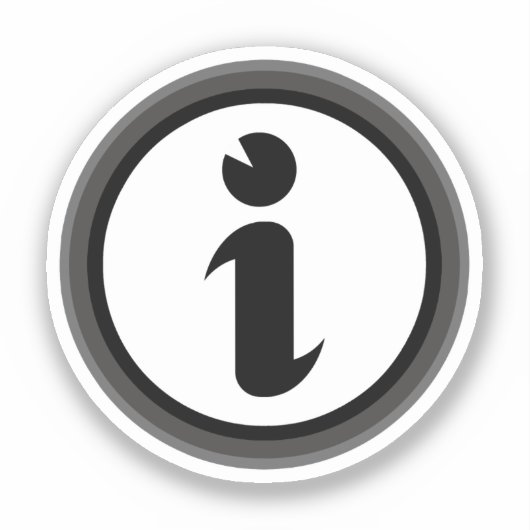 Informatiesymbool Sticker (Voorkant)