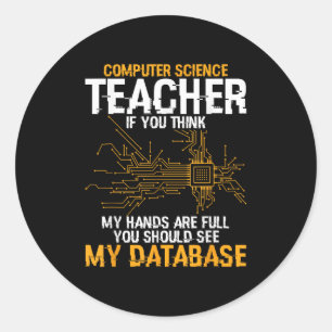 Informatietechnologie Database Informatica T Ronde Sticker