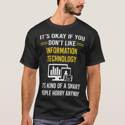 Informatietechnologie voor slimme mensen t-shirt (Voorkant)