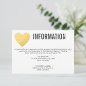 INFORMATION  carte incluse | Mariage | Cœur doré (Debout devant)