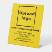 Information d'affaires Panneau Pedestal jaune (Recto)