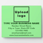 Information d'affaires Plaque rectangle vert clair (Devant)