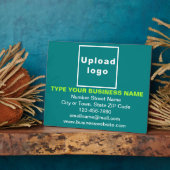 Information d'affaires Plaque rectangle vert Turqu (Côté)