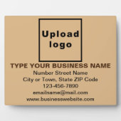 Information d'affaires Plaque rectangulaire Brown  (Devant)