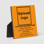 Information d'affaires sur la plaque Carré orange (Recto)