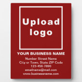 Information d'affaires sur la Plaque rouge (Devant)