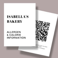 Information sur les calories des allergies aliment
