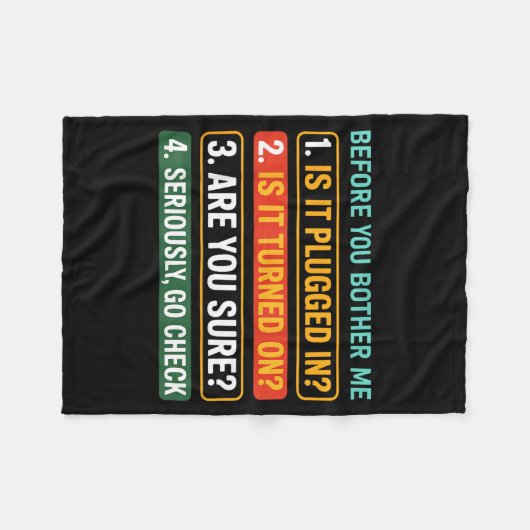 Information Technology Tech _ Funny Technical Supr Fleece Deken (Voorkant (Horizontaal))