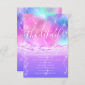 Informations Cartes de Mariage Détails Pastels (Devant / Derrière)