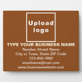 Informations commerciales sur la plaque rectangle (Devant)