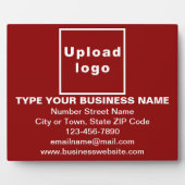 Informations commerciales sur la plaque rectangle  (Devant)