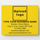 Informations commerciales sur la plaque rectangula (Devant)