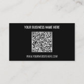 Informations d'analyse de code QR et Carte de visi (Dos)