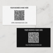 Informations d'analyse de code QR et Carte de visi (Devant / Derrière)