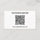 Informations d'analyse de code QR et Carte de visi (Devant)