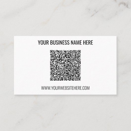 Informations d'analyse de code QR et Carte de visi (Devant)