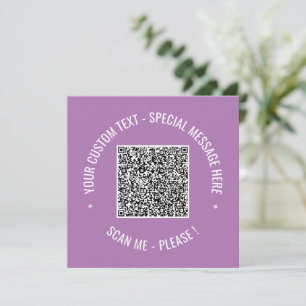 Informations d'analyse de code QR et carte texte p
