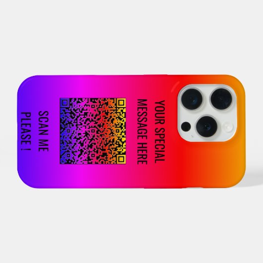Informations d'analyse de code QR et coque iphone (Verso Horizontal)