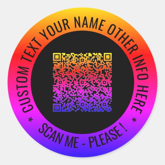 Informations d'analyse de code QR et étiquettes de (Devant)